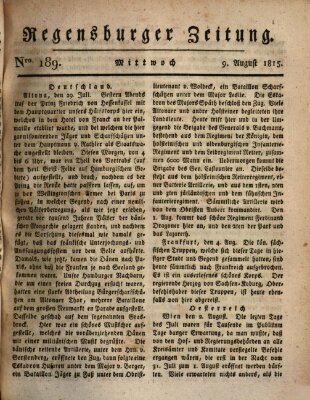 Regensburger Zeitung Mittwoch 9. August 1815