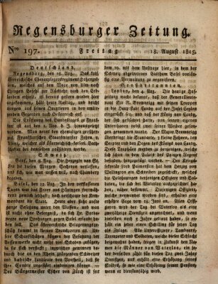 Regensburger Zeitung Freitag 18. August 1815