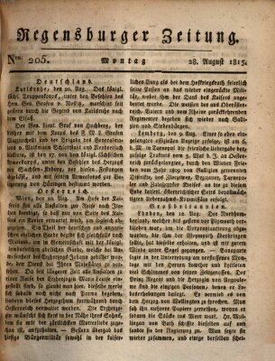 Regensburger Zeitung Montag 28. August 1815