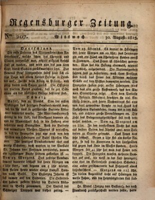 Regensburger Zeitung Mittwoch 30. August 1815