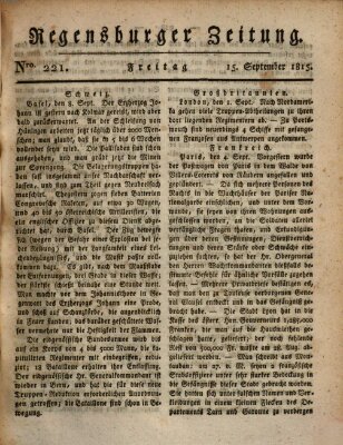 Regensburger Zeitung Freitag 15. September 1815