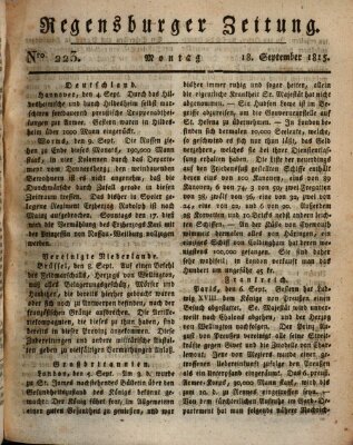 Regensburger Zeitung Montag 18. September 1815