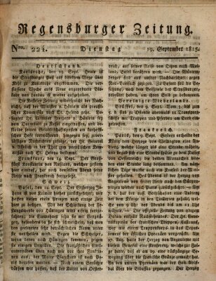 Regensburger Zeitung Dienstag 19. September 1815