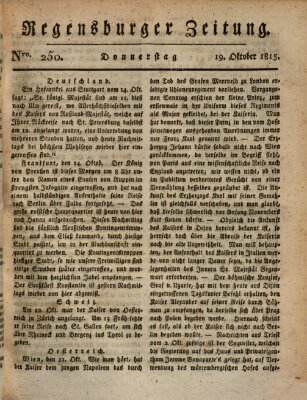 Regensburger Zeitung Donnerstag 19. Oktober 1815