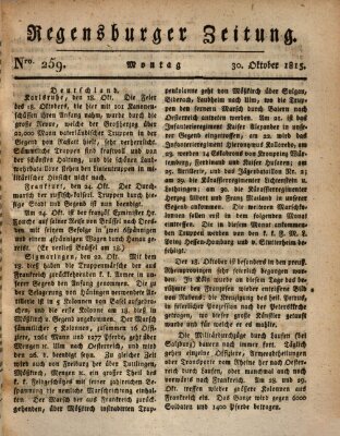 Regensburger Zeitung Montag 30. Oktober 1815