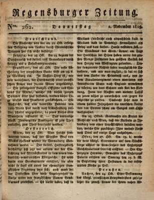 Regensburger Zeitung Donnerstag 2. November 1815