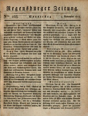 Regensburger Zeitung Donnerstag 9. November 1815