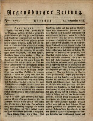 Regensburger Zeitung Dienstag 14. November 1815