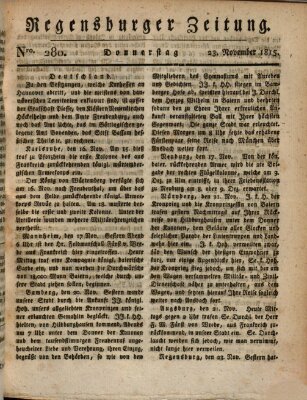 Regensburger Zeitung Donnerstag 23. November 1815