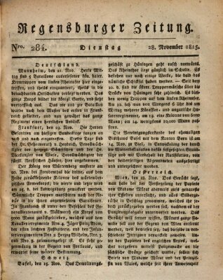 Regensburger Zeitung Dienstag 28. November 1815