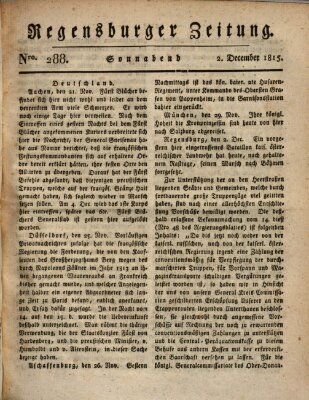 Regensburger Zeitung Samstag 2. Dezember 1815