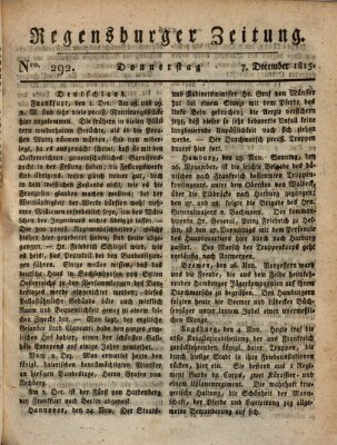 Regensburger Zeitung Donnerstag 7. Dezember 1815