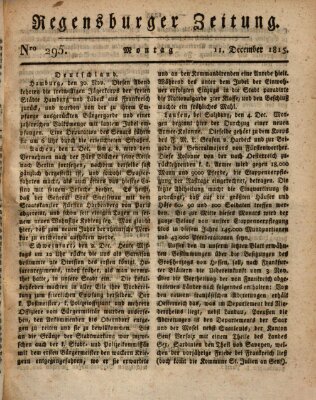 Regensburger Zeitung Montag 11. Dezember 1815