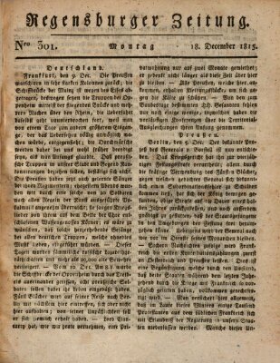 Regensburger Zeitung Montag 18. Dezember 1815