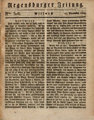 Regensburger Zeitung Mittwoch 27. Dezember 1815