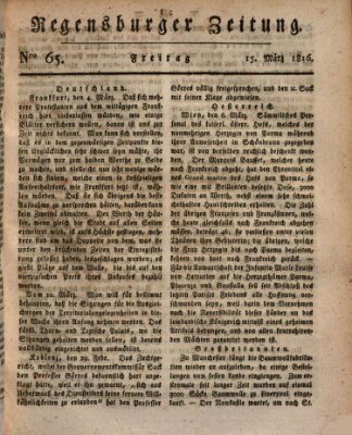 Regensburger Zeitung Freitag 15. März 1816