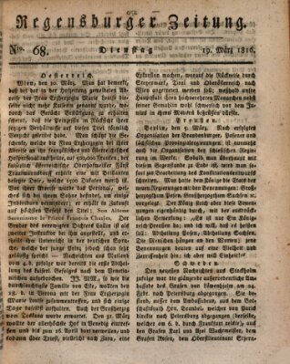 Regensburger Zeitung Dienstag 19. März 1816