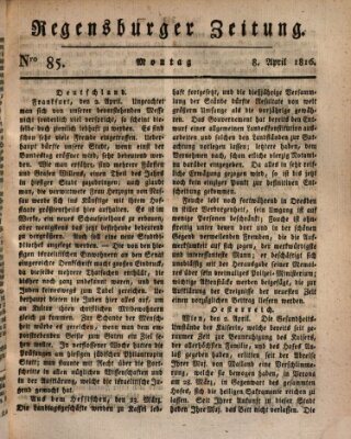 Regensburger Zeitung Montag 8. April 1816