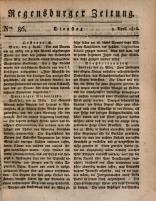 Regensburger Zeitung Dienstag 9. April 1816