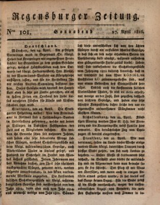Regensburger Zeitung Samstag 27. April 1816