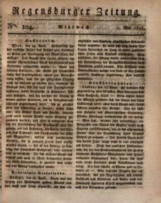 Regensburger Zeitung Mittwoch 1. Mai 1816