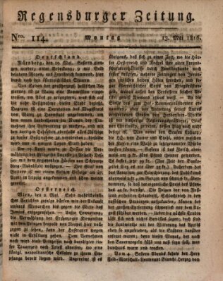 Regensburger Zeitung Montag 13. Mai 1816