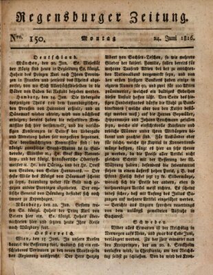 Regensburger Zeitung Montag 24. Juni 1816