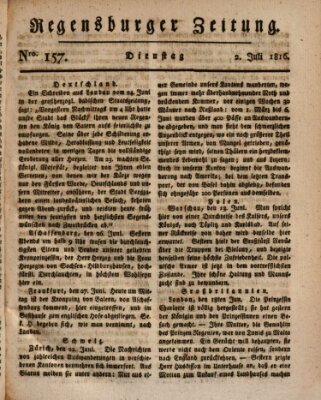 Regensburger Zeitung Dienstag 2. Juli 1816