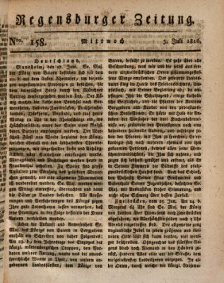 Regensburger Zeitung Mittwoch 3. Juli 1816