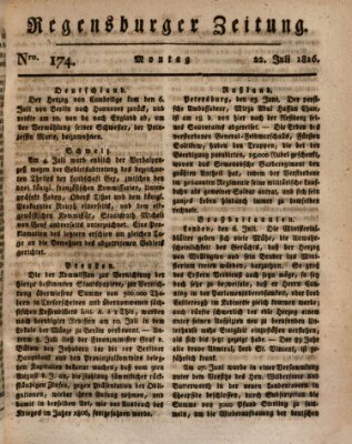 Regensburger Zeitung Montag 22. Juli 1816