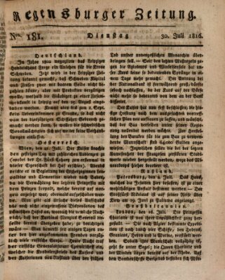 Regensburger Zeitung Dienstag 30. Juli 1816