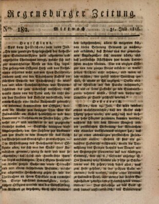 Regensburger Zeitung Mittwoch 31. Juli 1816