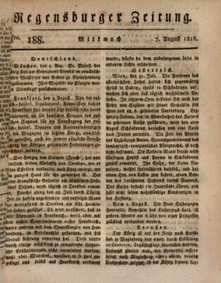 Regensburger Zeitung Mittwoch 7. August 1816