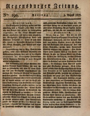 Regensburger Zeitung Freitag 9. August 1816