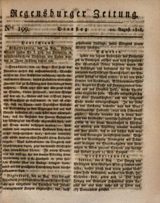 Regensburger Zeitung Dienstag 20. August 1816