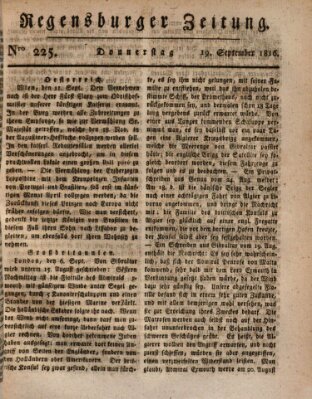 Regensburger Zeitung Donnerstag 19. September 1816