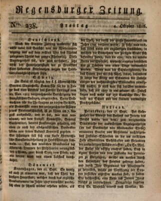 Regensburger Zeitung Freitag 4. Oktober 1816