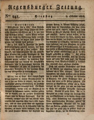 Regensburger Zeitung Dienstag 8. Oktober 1816