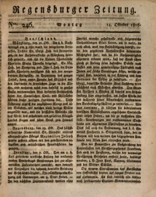 Regensburger Zeitung Montag 14. Oktober 1816