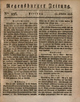 Regensburger Zeitung Freitag 25. Oktober 1816