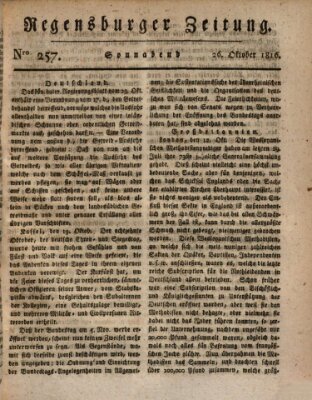 Regensburger Zeitung Samstag 26. Oktober 1816