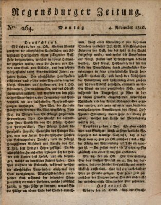 Regensburger Zeitung Montag 4. November 1816