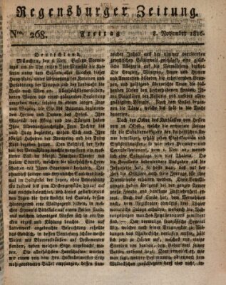 Regensburger Zeitung Freitag 8. November 1816