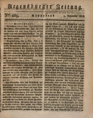 Regensburger Zeitung Samstag 9. November 1816