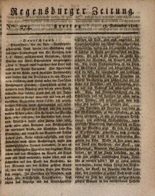 Regensburger Zeitung Freitag 15. November 1816