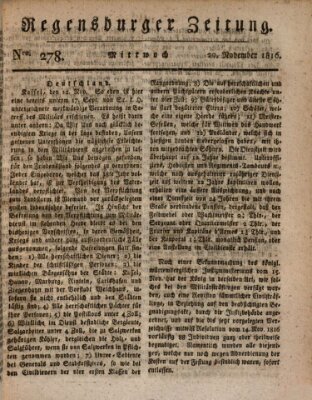 Regensburger Zeitung Mittwoch 20. November 1816