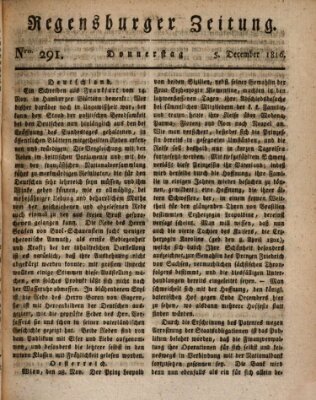 Regensburger Zeitung Donnerstag 5. Dezember 1816