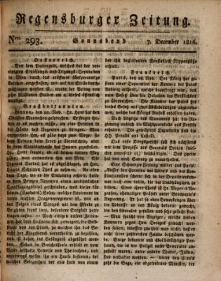 Regensburger Zeitung Samstag 7. Dezember 1816