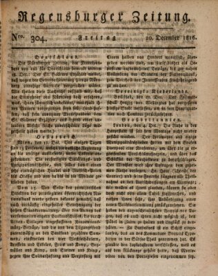 Regensburger Zeitung Freitag 20. Dezember 1816