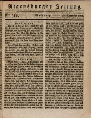 Regensburger Zeitung Montag 30. Dezember 1816